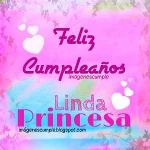 feliz cumpleaños princesa imagen gratis tarjeta