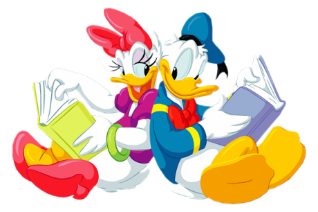 Donald-Daisy-Duck-Reading