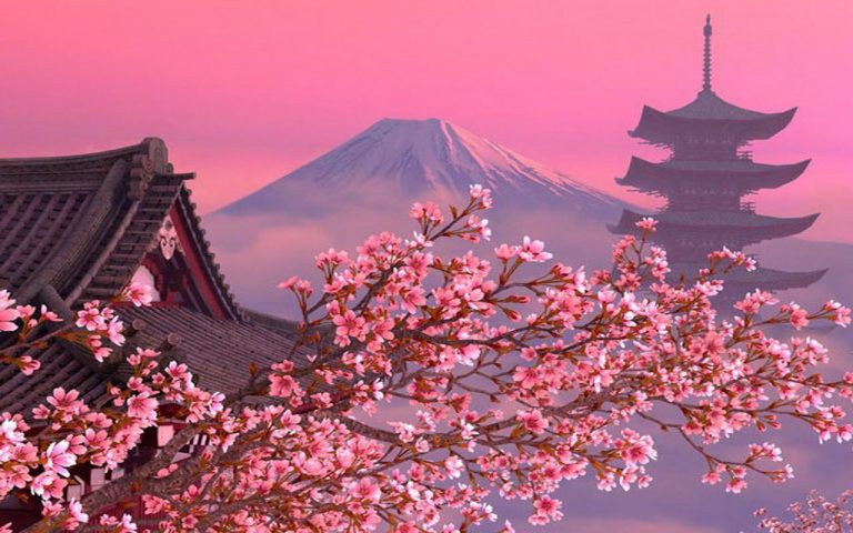 Imágenes de paisajes de japón con cerezos | Descargar imágenes gratis